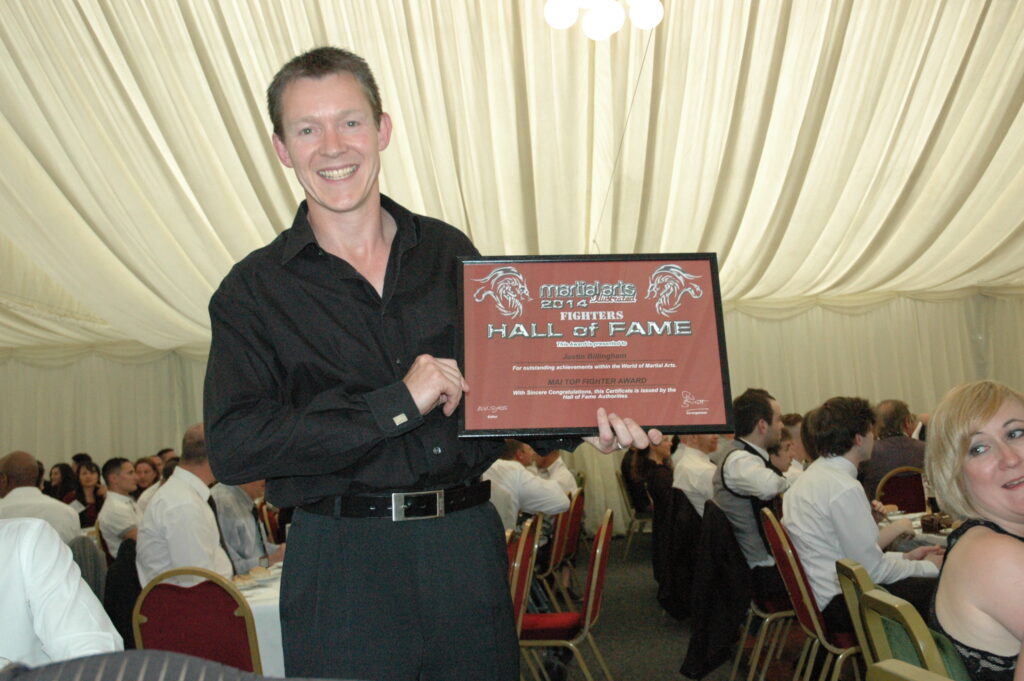 martial arts Hall of Fame award presentation Justyn Billingham
