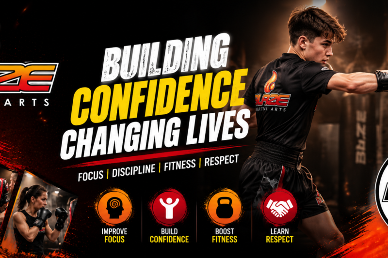 martial arts classes Ascot at Blaze Martial Arts helping kids teens and adults improve confidence and mental wellbeing