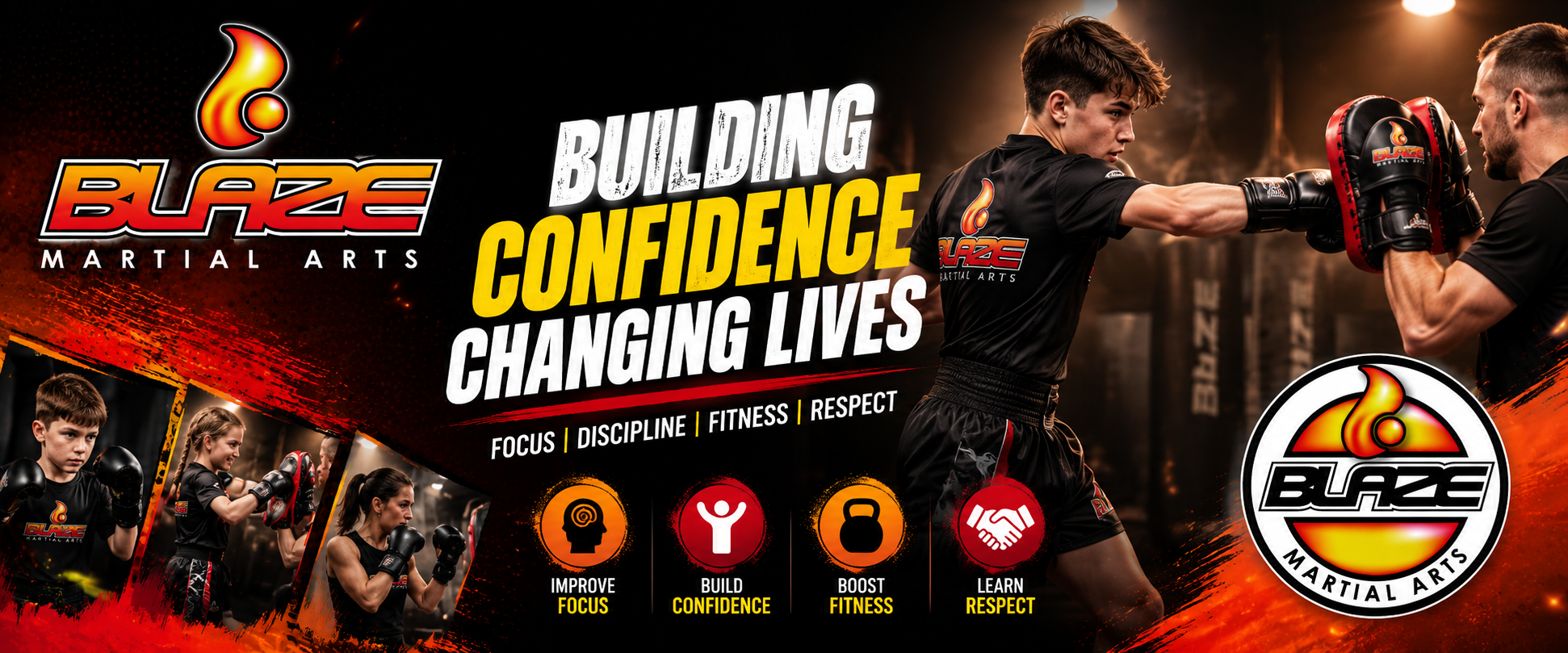 martial arts classes Ascot at Blaze Martial Arts helping kids teens and adults improve confidence and mental wellbeing