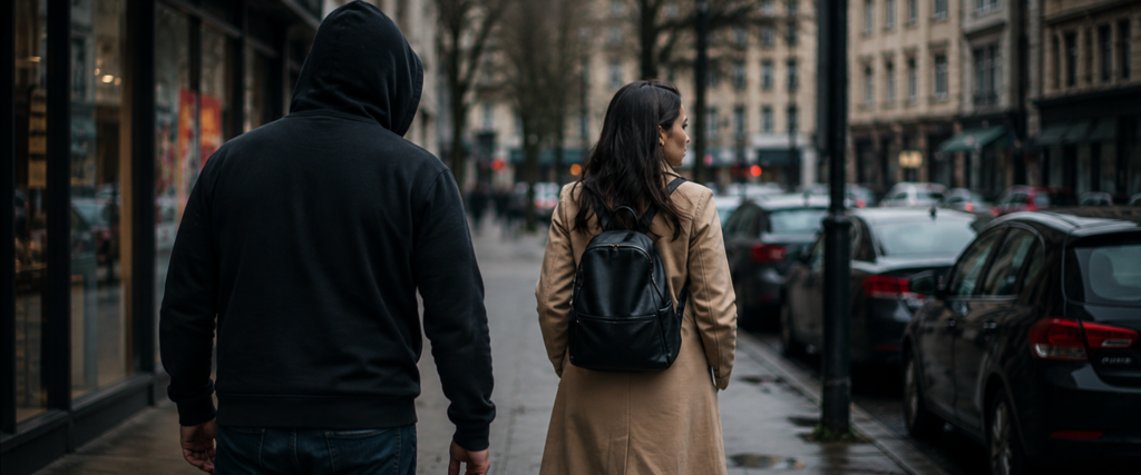 self defence classes teaching awareness when someone is following you in public