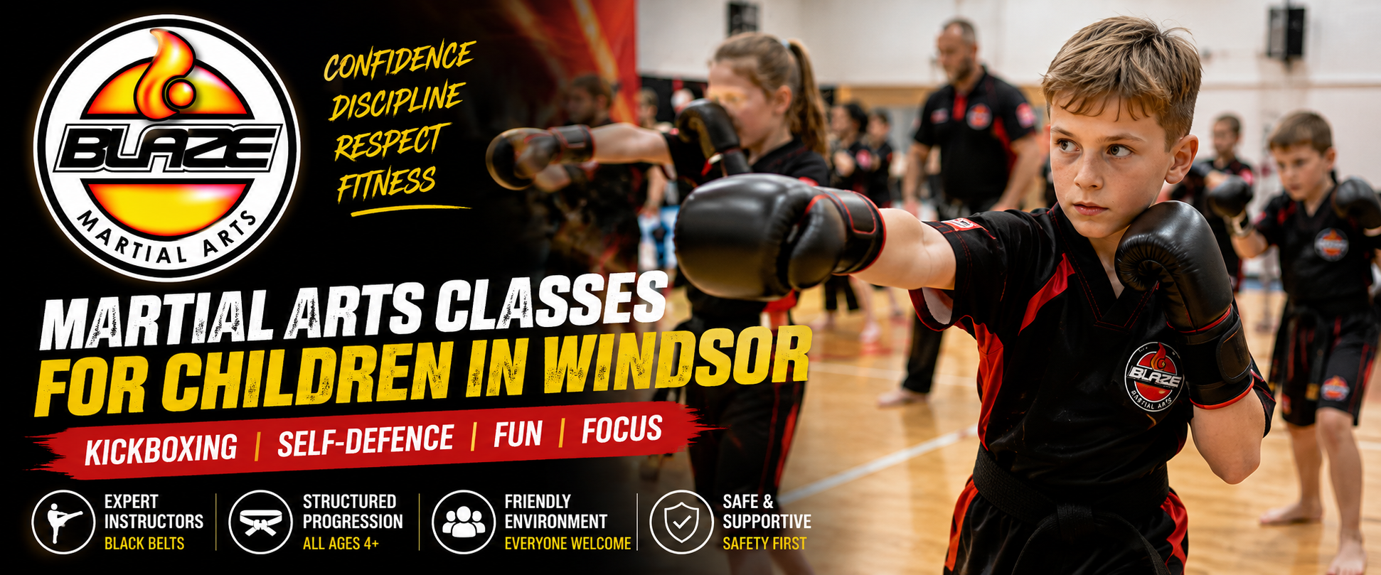 Martial arts classes for children in Windsor at Blaze Martial Arts